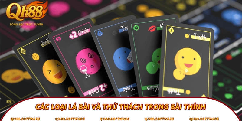 Các loại lá bài và thử thách trong Bài Thính