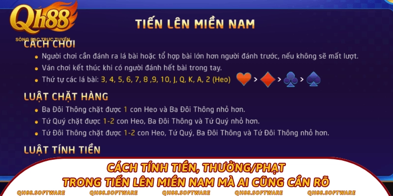 Cách tính tiền, thưởng/phạt trong tiến lên miền Nam mà ai cũng cần rõ