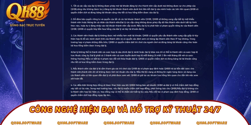 Công nghệ hiện đại và hỗ trợ kỹ thuật 24/7
